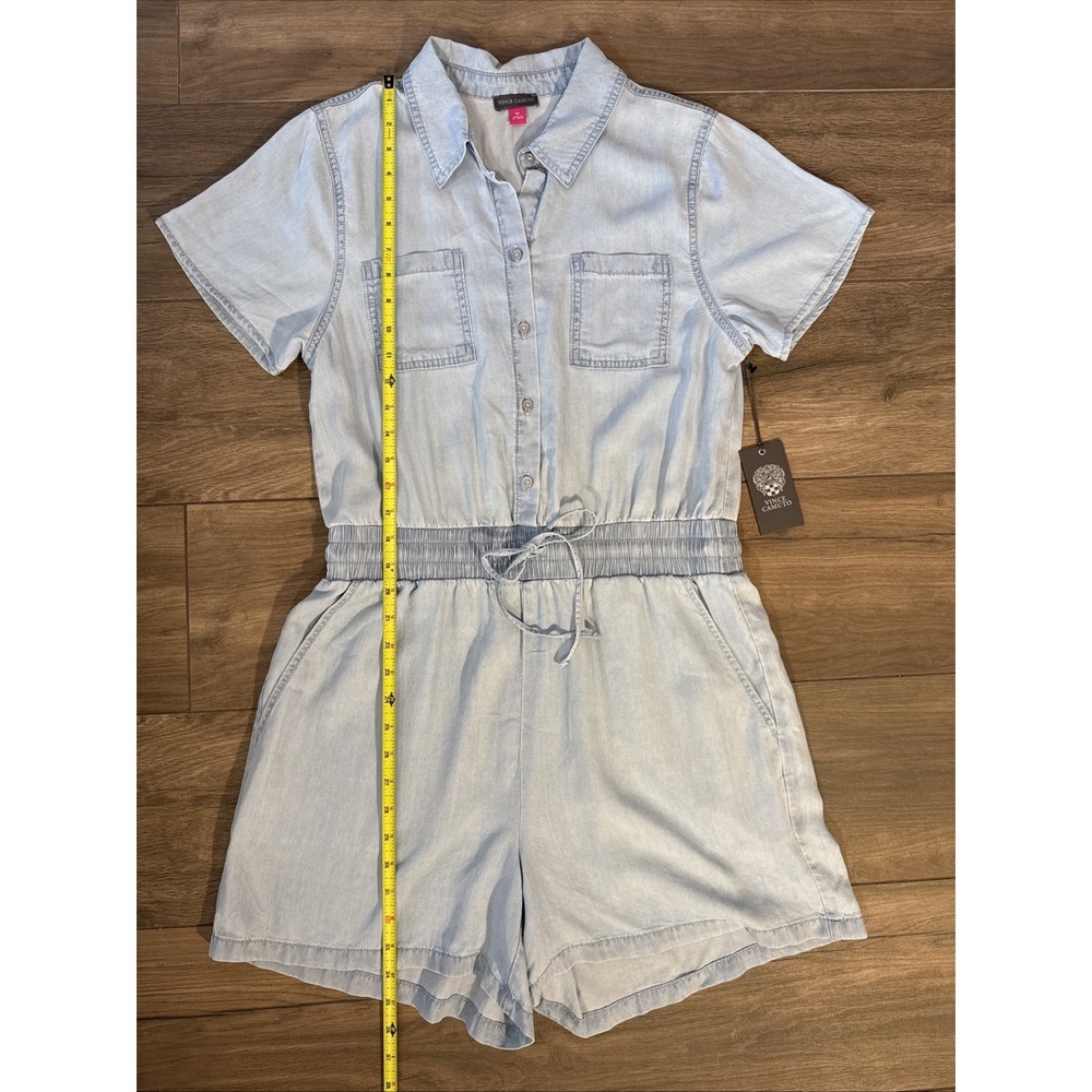New with Tags Vince Camuto Blue Lightweight‎ Lyocell Romper Women's Size Medium - Picture 5 of 13